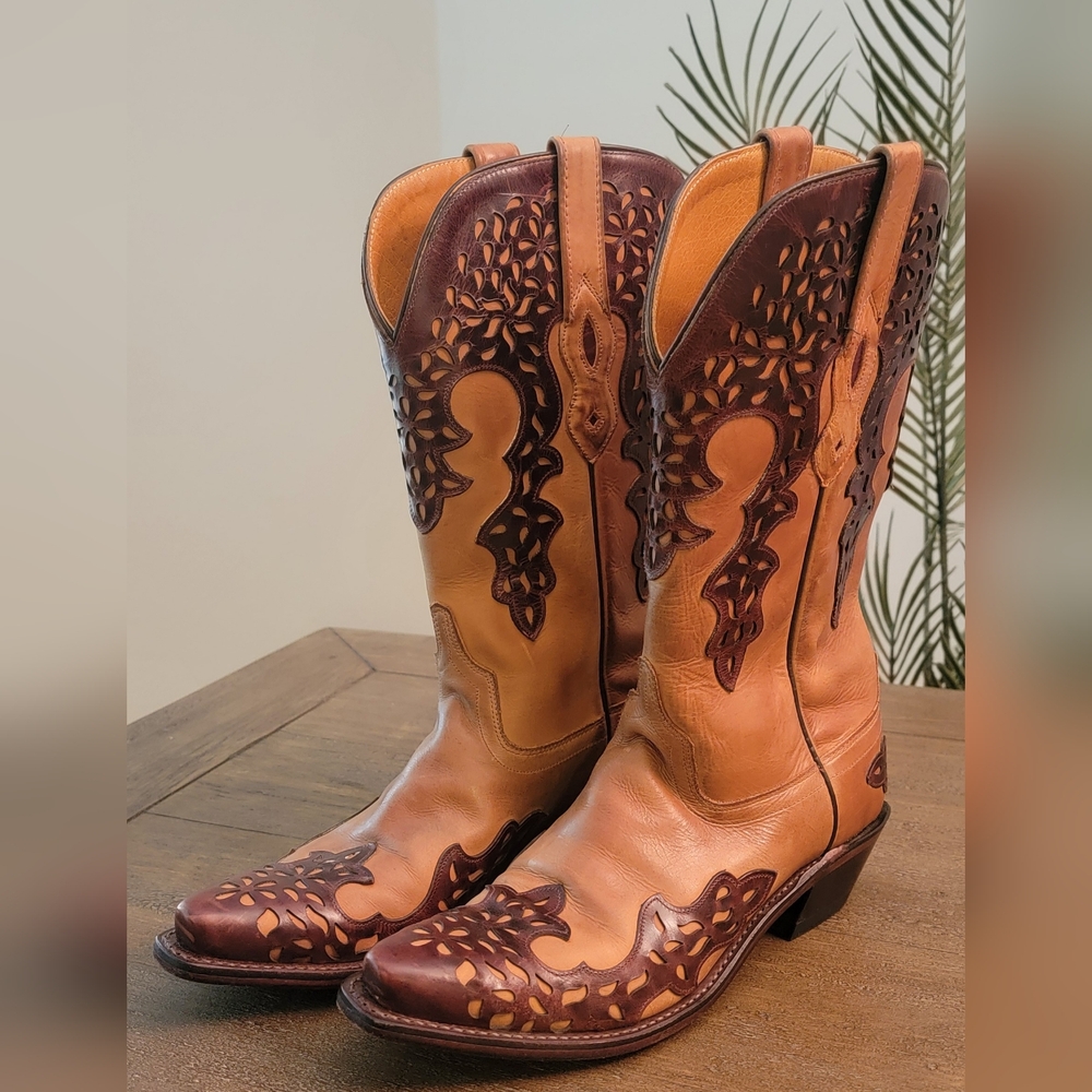 Old West Westen Cowboy Boots Size 8